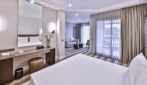 Habitación Deluxe doble, 1 habitación, chimenea, vistas a la montaña