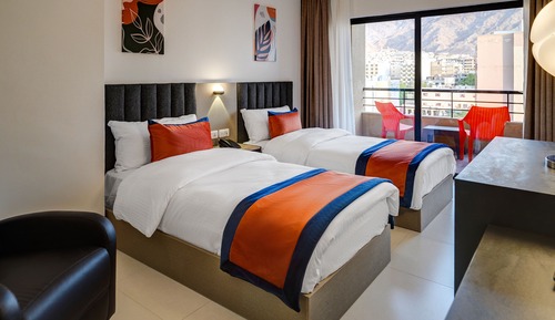 Habitación estándar con 2 camas individuales, vistas a la ciudad