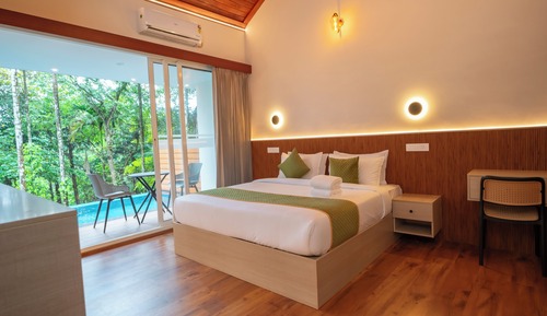 Casa de campo Deluxe, vistas a la piscina