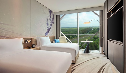 Habitación estándar, 2 camas dobles, accesible para personas con discapacidad