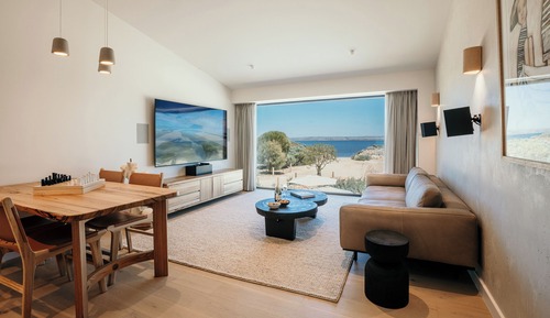 Suite Deluxe, 1 cama de matrimonio grande con sofá cama, vistas al mar