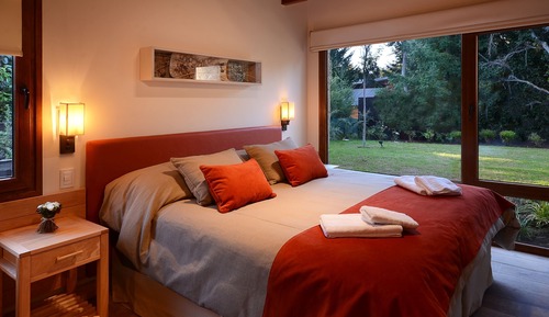 Cabaña superior, vistas al jardín