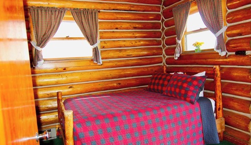 Cabaña, 1 cama doble (Rustic, bathroom)