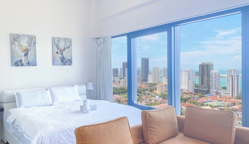 Apartamento superior, 1 cama de matrimonio grande con sofá cama, vistas al mar