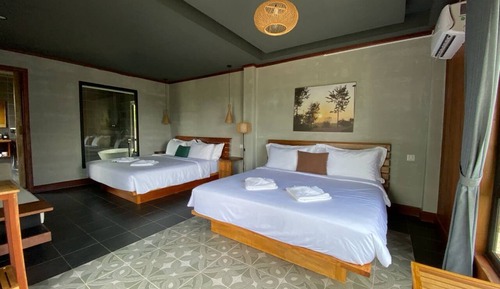 Habitación familiar doble, vistas a la montaña