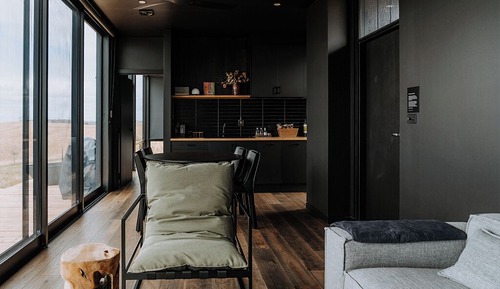 Cabaña clásica, vistas al mar