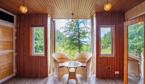 Chalet básico, vistas a la colina