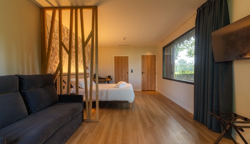 Habitación familiar doble, vistas al parque