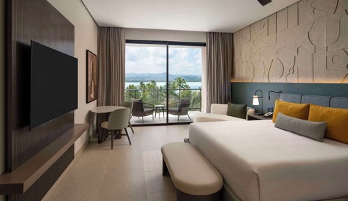 Habitación, 1 cama de matrimonio grande, vistas al mar