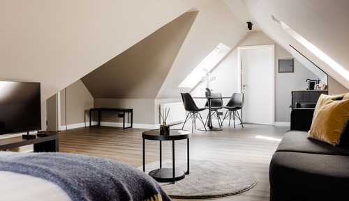 Superior Attic Studio with Bathtub