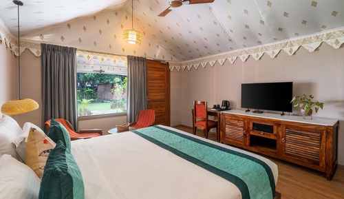 Tienda de lujo, vistas al jardín