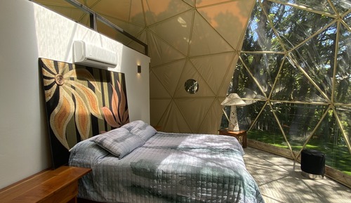 Tienda Deluxe, 1 cama de matrimonio grande, terraza, vistas a la montaña