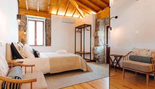 Villa superior, 1 cama doble, vistas al patio