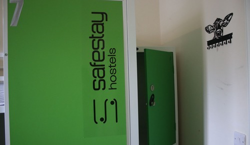 Bed in 8-Bed Mixed Dorm Shared Bathroom Rear View