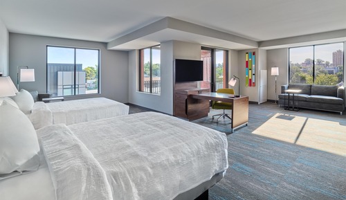 Estudio, 2 camas de matrimonio, accesible para personas con discapacidad (Hearing)