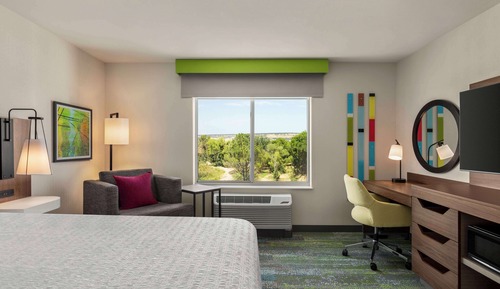 Habitación, 1 cama de matrimonio grande, frigorífico y microondas