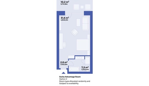 Habitación Deluxe, 1 cama doble con sofá cama
