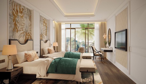 Villa, frente a la playa