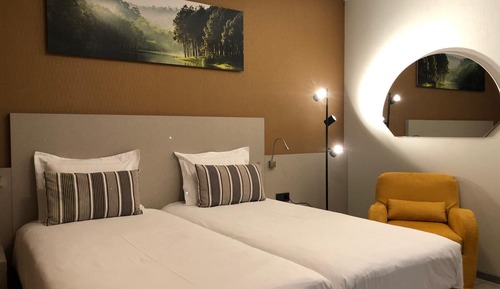 Habitación estándar con 1 cama doble o 2 individuales, baño privado