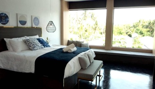 Habitación Deluxe doble, varias camas, frigorífico, vistas al parque