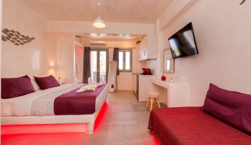 Apartamento romántico, 1 cama de matrimonio grande, no fumadores, vistas al mar