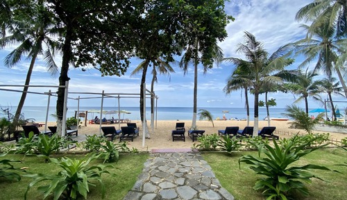 Bungalow Deluxe, 1 cama de matrimonio, vistas a la playa, mirando al mar