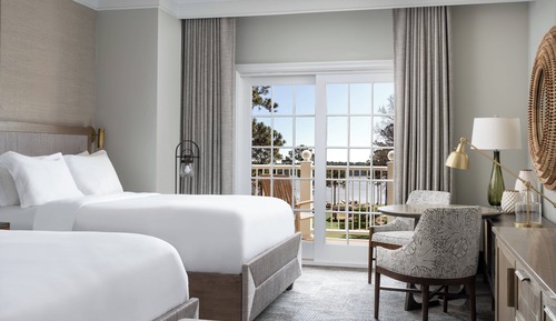 Habitación, 2 camas de matrimonio, balcón, vistas al lago