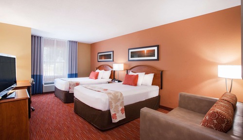 Habitación, 2 camas dobles, no fumadores (Mobility,Hearing,Tub w/Grab Bars)