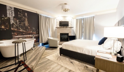 Habitación de lujo, 1 cama de matrimonio grande, chimenea