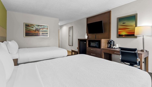 Habitación estándar, 2 camas de matrimonio, no fumadores, frigorífico y microondas