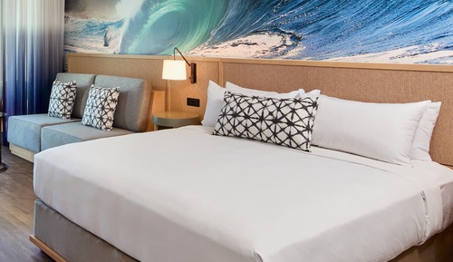 Habitación, 1 cama de matrimonio grande con sofá cama, lanai