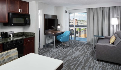 Suite, 1 cama de matrimonio grande con sofá cama, cocina, vistas al parque (Balcony)