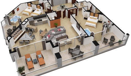 Superior Two Bedroom Presidential Suite Ocean View - Kids & Teens Free