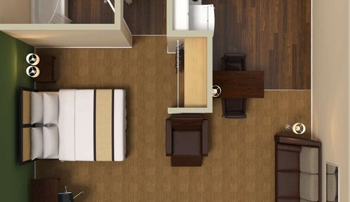 Estudio Deluxe, 1 cama de matrimonio grande con sofá cama, no fumadores