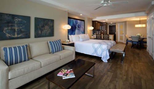 Suite estudio Premium, 1 cama de matrimonio grande con sofá cama, frente a la playa