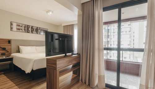 Apartamento ejecutivo, 1 cama de matrimonio grande, cocina