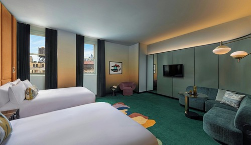 Suite estudio, 2 camas de matrimonio, vistas al parque