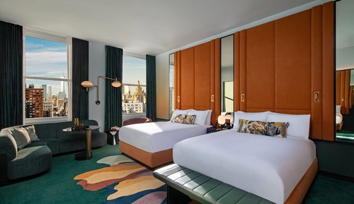 Habitación Premier, 2 camas de matrimonio, vistas al parque