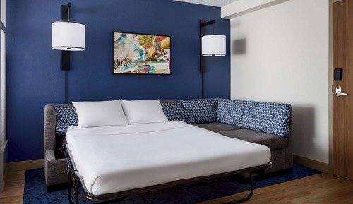 Habitación, 1 cama de matrimonio grande con sofá cama