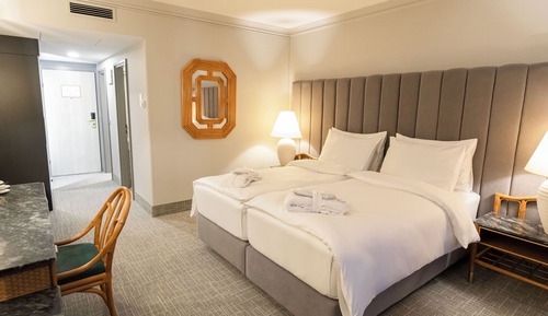 Habitación superior, 1 cama doble, no fumadores, baño privado