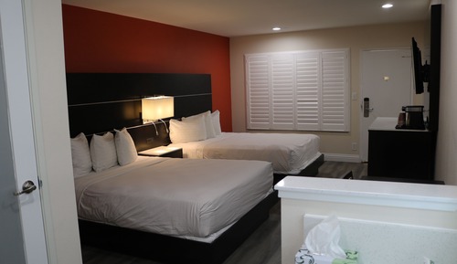 Habitación estándar, 2 camas de matrimonio, no fumadores, frigorífico y microondas