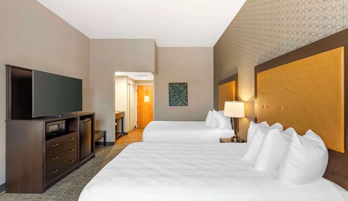 Habitación estándar, 2 camas de matrimonio, no fumadores, frigorífico y microondas (1st Floor)