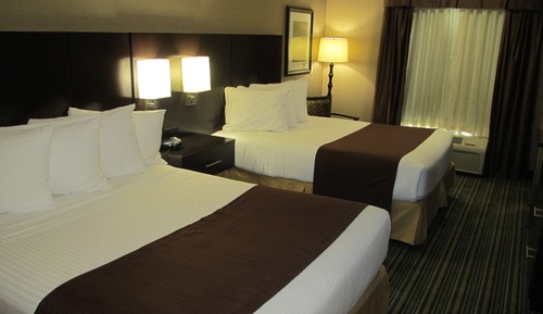 Habitación estándar, 2 camas de matrimonio, no fumadores, frigorífico y microondas