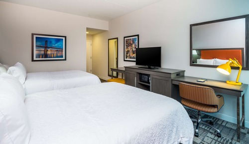 Habitación, 2 camas de matrimonio, no fumadores, frigorífico y microondas