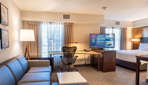 Estudio, 1 cama de matrimonio grande con sofá cama (Hearing Accessible)