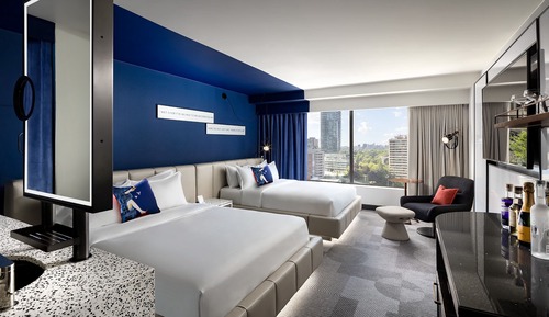 Habitación superior, 2 camas de matrimonio, no fumadores, vistas a la ciudad