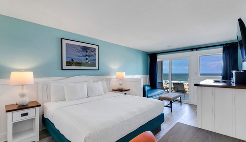 Habitación superior, 1 cama de matrimonio grande, vistas al mar, junto a la playa