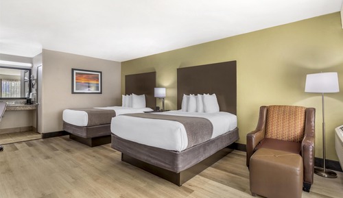 Habitación estándar, 2 camas de matrimonio, no fumadores, frigorífico y microondas