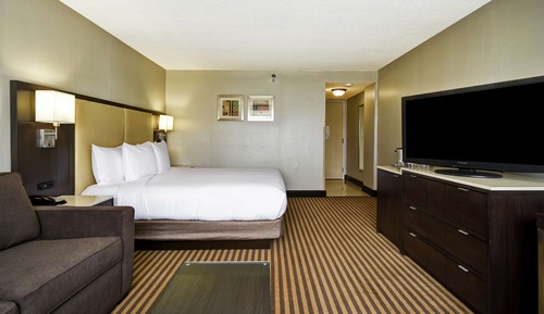 Habitación, 1 cama de matrimonio grande, vistas a la piscina