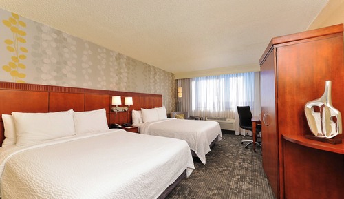 Habitación, 2 camas de matrimonio, vistas a la montaña